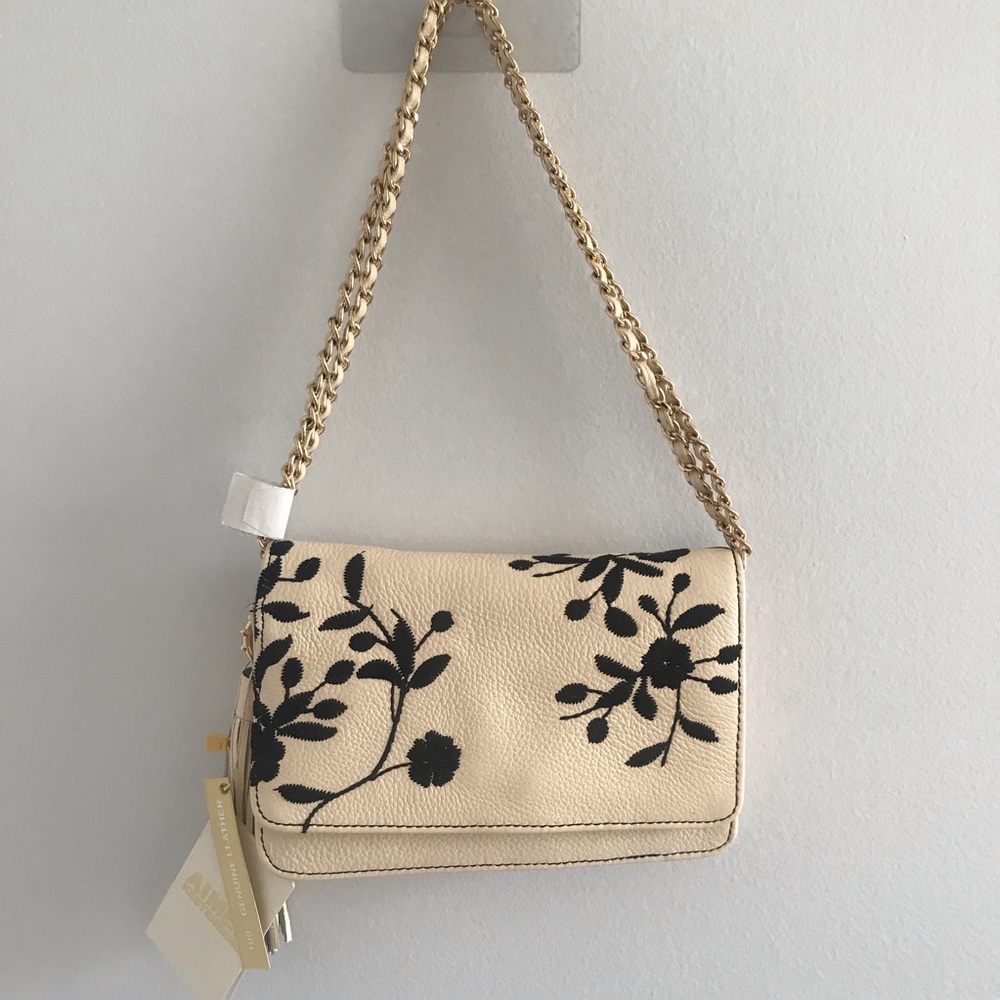 COPY - Aimee Kestenberg Cream Floral Crossbod Leather Bag - Picture 5 of 15